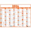 Calendrier Classique - 7 mois par face - 21 x 26,5 cm - orange - Oberthur