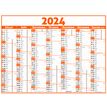 3664447154619-Calendrier Classique - 7 mois par face - 21 x 26,5 cm - orange - Oberthur-P_405149382_2-1