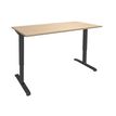 3253310388994-Bureau LEVEL - Bureau éléctrique - L140 - pied carbone - plateau imitation chêne clair-P_405150713_1-0