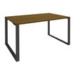 3253310413184-Bureau droit LOFTER - L160 cm - Plateau imitation noyer - pied Carbone-P_405152121_1-0