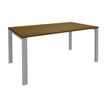 Bureau simple IRIS - L180 cm - Pieds aluminium - plateau imitation noyer