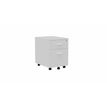 Caisson mobile MÉLINA - 2 tiroirs - L42 x P55,5 x H58,7 cm - blanc - poignées blanches