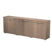 7331920003301-Armoire basse triple Flora - L243xP43xH81,4 cm - 6 portes mélaminés - 3 étagères - mer-P_405154469_1-0
