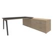 3253310171138-Bureau STEELY Manager - L180 x P100 x H72,5 cm - console retour à droite (2 tiroirs) L200 x P60 x H72,5 cm - p-P_405159726_1-0