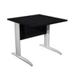 7331920000607-Bureau droit Trend - L80 - Pieds métals - plateau imitation frêne noir - pied alu-P_405165600_1-0