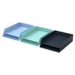 3045050470820-Oxford Harmonia - Corbeille à courrier - 2 niveaux - Carte rigide rembordée et pelliculée - Disponible en 3 coloris : bleu paste-P_405184215_2-1