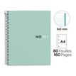 8422593466995-THE ORIGINAL NOTEBOOK, couverture rigide, A5, quadrillage 5x5 mm, 80 feuilles de 1 couleur, Miquelrius,--1
