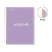 8422593499399-Notebook Emotions, couverture souple, A4 lignes horizontales 7 mm, 120 feuilles de 5 couleurs, Miquelri--1