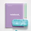 8422593499399-Notebook Emotions, couverture souple, A4 lignes horizontales 7 mm, 120 feuilles de 5 couleurs, Miquelri--2