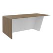 3253310544123-Bureau KHEOPS avec pied droit à gauche - L200 - plateau imitation noyer - structure blanc-P_405223989_1-0