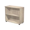 7331920004308-Bibliothèque basse Trend - L80xP35xH72 cm - 1 étagère - imitation chêne canadien-P_405224132_1-0