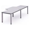 Rocada Executive - bureau double - L360 cm - plateau gris - pied aluminium