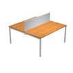 Bureau bench Trend - L160 - sans panneau de séparation - plateau imitation aulne
