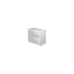 0404052257670-Bibliothèque basse Trend - L80xP44xH72 cm - 2 portes en verre dépoli - gris-P_405225767_1-0