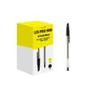 Les Prix Mini - 50 Stylos bille noir - pointe conique de 1 mm  
