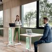 4002432138395-Bureau ERGO - Bureau assis-debout compact - réglable manuel 75-114cm - Blanc--1