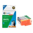 Cartouche compatible HP 364XL - Pack de 2 - noir, cyan, magenta, jaune - G&G