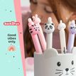 8422593119815-Back2Fun -  Un stylo effaçable à tête de chat adorable -  pour écrire -  effacer et recommencer--3