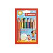 4006381117388-Stabilo woody 3 in 1 - 6 Crayons de couleur - 10 mm - couleurs assorties-Avant-0