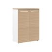 Rangement mi-hauteur YES ! - L80 x H109 x P42 - 2 portes - Façade et dessus chêne