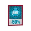 Durable Duraframe Magnetic - 5 Cadres d'affichage magnétiques - A4 - rouge - pour surfaces métalliques