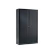 Armoire haute monobloc à rideaux GENERIC - 198 x 120 x 43 cm - noir