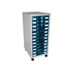 Module de rangement à roulettes 12 tiroirs - anthracite/bleu
