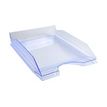 2012349308523-Exacompta Ecotray - Corbeille à courrier bleu glacé translucide-Angle gauche-1