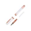 4014421440327-Online Bohemian Art - Stylo plume - blanc/rose - pointe moyenne-Gros plan-2