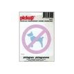 Pickup - Pictogramme - Animaux interdits - 100 x 100 mm