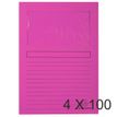 3130632501082-Exacompta Forever - 4 Paquets de 100 Chemises à fenêtre - 120 gr - fuchsia--0