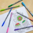 3086123671553-BIC Intensity - Kit d’Écriture avec 8 Stylos Feutres (4 pointe fine et 4 pointe moyenne) + 1 Carnet de Notes « B--4