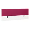 3483600495228-Écran de séparation pour bureau SUNDAY - L160 x H60 - tissu framboise-Angle gauche-0