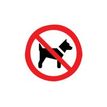 Pickup - Pictogramme rond - Interdit aux chiens - 200 mm