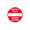 Pickup - Plaque de signalisation ronde - 300 mm (diamètre) - entrée interdite