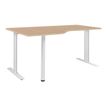 Bureau compact 90° à gauche YES ! - 160 cm - Pieds métal fixes - Chêne