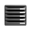 Exacompta BigBox Plus - Module de classement 5 tiroirs - gris anthracite