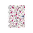 3020120113357-Oxford Floral - Carnet de notes à spirale - A5 - 120 pages - ligné-Avant-1