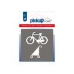 Pickup Home 3D - Plaque Acrylique Local vélos et poussettes - 9 x 9 cm - gris