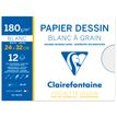 3329680961751-Clairefontaine - Pochette papier à dessin - 12 feuilles - 24 x 32 cm - 180 gr - blanc--0