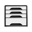 3462159012063-CEP Smoove - Module de classement 4 tiroirs - blanc/noir-Avant-0