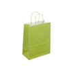 2130858206236-50 Sacs cadeau kraft - poignées torsadées - 18 cm x 8 cm x 22 cm - vert-Angle gauche-0
