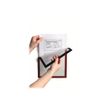 4005546406831-Durable Duraframe Magnetic - 5 Cadres d'affichage magnétiques - A3 - rouge - pour surfaces métal-Avant-2