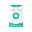 Exacompta - Pack de 100 Fiches Bristol - 12,5 x 20 cm - petits carreaux - perforées - blanc