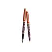 3219918262647-Enzo Varini Taormina XL Nakara - Parure de stylo à bille et stylo plume - violet et orange-Avant-0