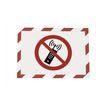 4005546406565-Durable Duraframe Security - 2 Cadres d'affichage bicolore - A4 - rouge/blanc (encadrement magnét-Avant-2
