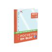 3045050354403-Oxford - 60 Pochettes perforées Quick'in - A4 - polypropylène 5/100e lisse Incolore-Angle gauche-0