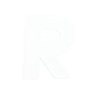 3609510007478-Décopatch Small - lettre de décoration - R - 12 cm - blanc - papier mâché-Angle gauche-0