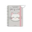 Agenda à spirale 1 semaine sur 2 pages - 15 x 21 cm - chaton - Legami