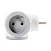 3760110683407-WATT & CO - Multiprise triplite rotative - blanc/gris-Droite-3